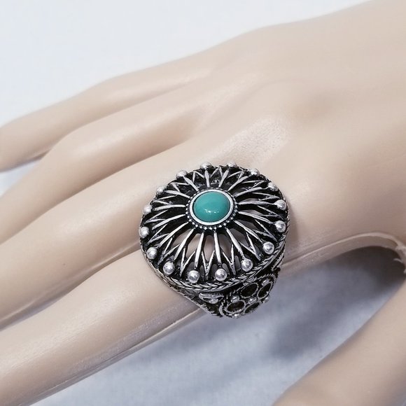 Lucky Brand Jewelry - Lucky Brand Statement Ring w/Faux Turquoise - Size 7